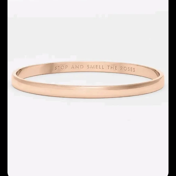 kate spade Jewelry Kate Spade Rose Gold Bangle Idiom Braclet